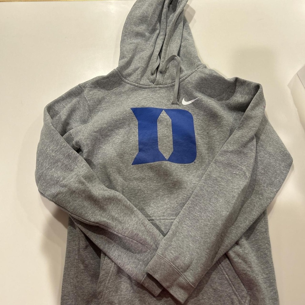 Nike Gray Hoodie with Blue Logo
